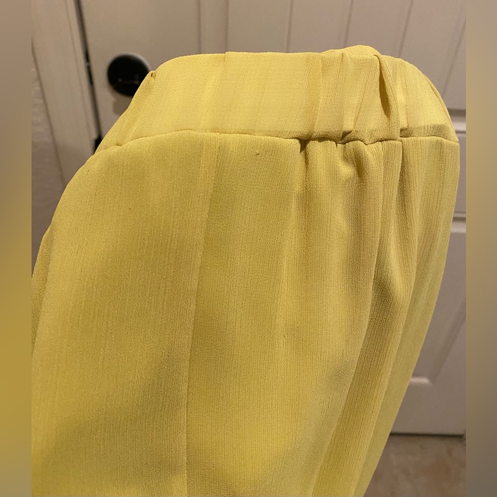 Lapis Sunny A-line flowy skirt in color Mustard Yellow Lapis Maxi Skirt (Size S) - Picture 10 of 10